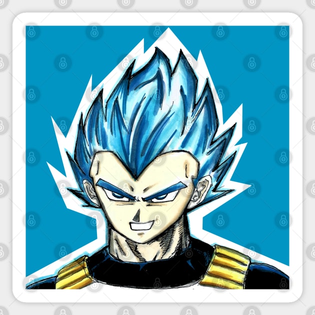 super saiyan vegeta the prince of saiyans in dbz Sticker by jorge_lebeau